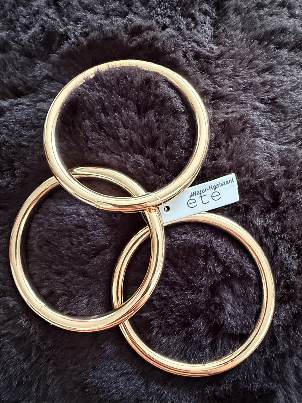 ETE Rose Gold Triple Hoop Keyring
